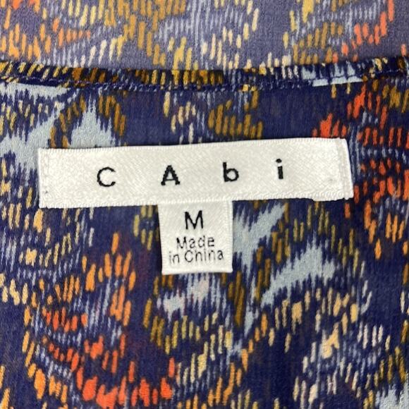 cAbi Women’s Tunic Blouse Double Layer Multicolor Abstract Size M Fall Style - Picture 9 of 12